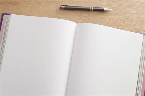 Free Stock Photo 12725 Double Spread Open Blank Pages In A Journal