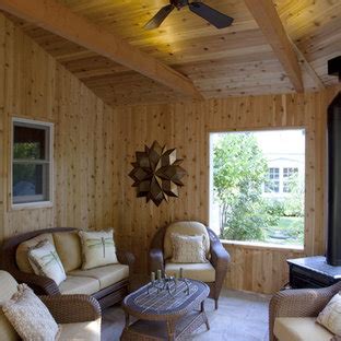Snapp® screen now makes a screen porch, patio or deck screening project far less complicated for the screen professional as well as the home diy'er. Porch Wood Burning Stove Ideas & Photos | Houzz
