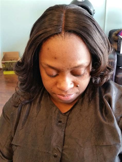 Full Head Lace Closure Middle Part Sew In Scene Hair