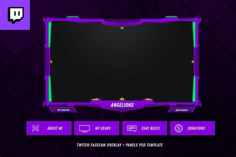 Twitch Facecam Overlay V11 Modelos Gráficos Envato Elements