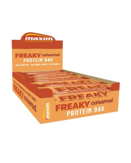 Maxim Freaky Caramel Proteinbar 12x55g Tightsno