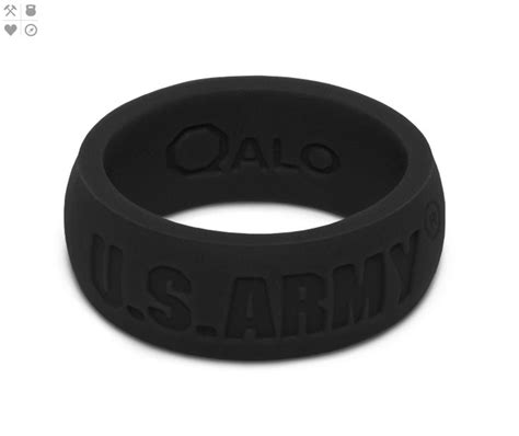 Mens Us Army Black Q2x Silicone Ring From Qalo Silicone Rings