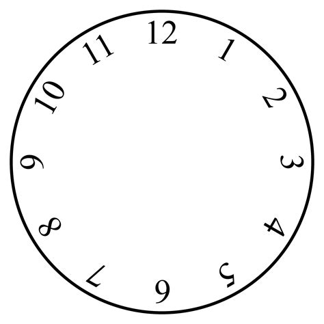 Printable Clock Face With Hands Clipart Best