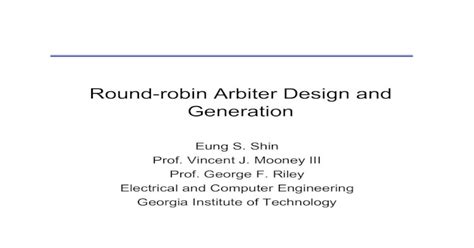 Round Robin Arbiter Design And Generation€ · Dual Round Robin