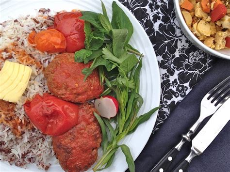 Three main ingredients to be found in any combination in these desserts are saffron, rosewater, and cardamom. Kabab tabei: Persian Beef Patties in Tomato Sauce with Sumac Rice | Fried tomatoes ...