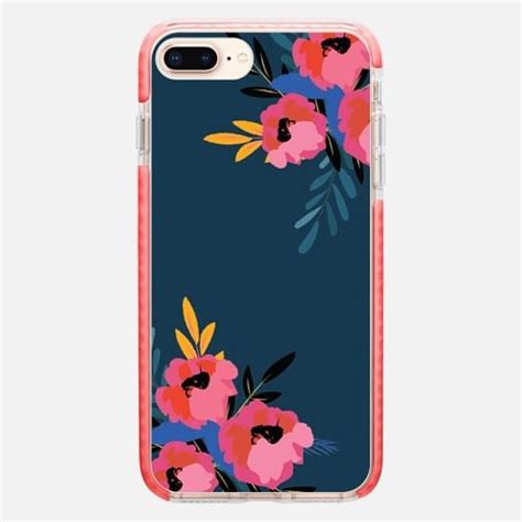 Casetify Iphone 8 Plus Impact Case Navy Floral By Black Lab Studio