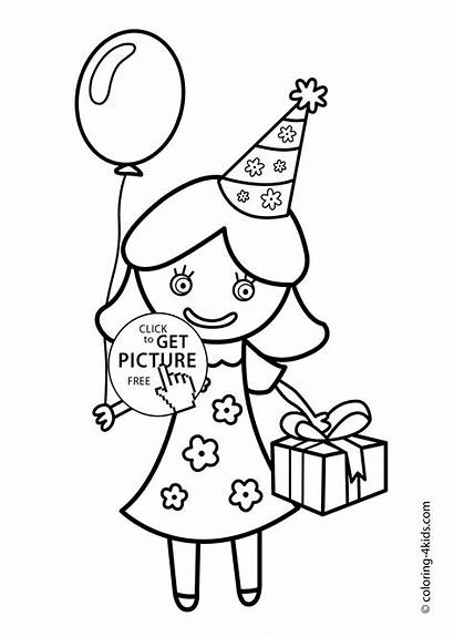 Coloring Birthday Pages Party Happy Printables Printable