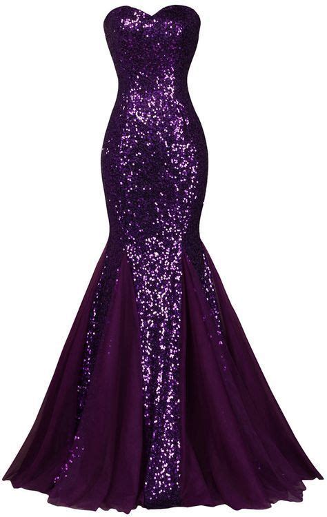 strapless mermaid purple sequin lace and tulle prom dress sweetheart corser back bridesmaids