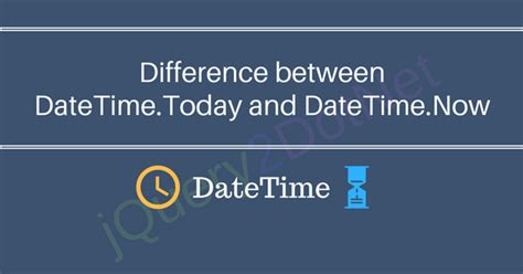 Online services and apps available for iphone, ipad, and android. Difference between DateTime.Today and DateTime.Now ...