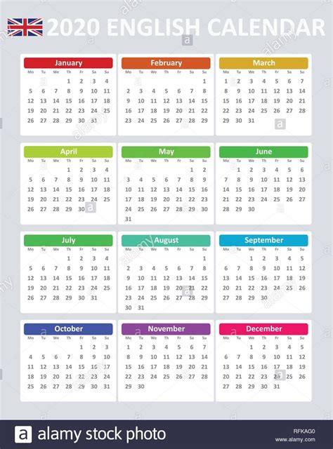 Descargar Este Vector Simple Calendario Vectorial Editable Para El Año