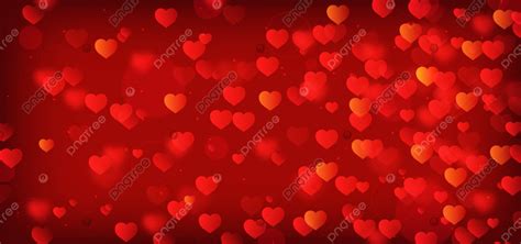 Corazones Rojos Fondo Bokeh Corazones Borrosos Día De San Valentín