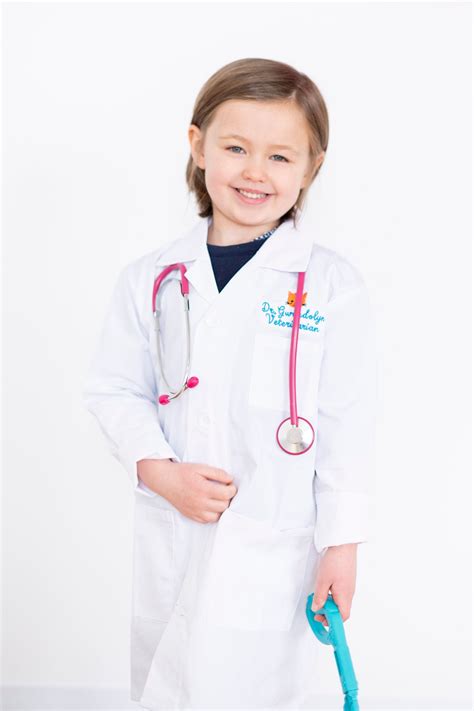 Embroidered Personalized Kids Lab Coat Kids Doctors Coat Embroidered