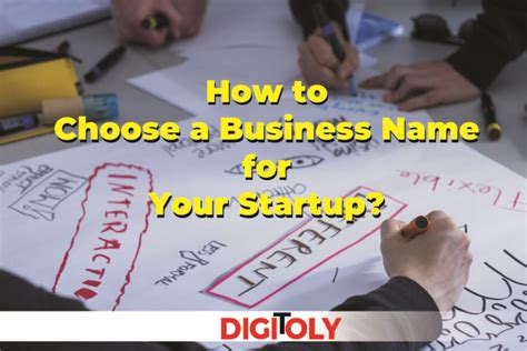 How To Choose Business Name For Your Startup Digitoly