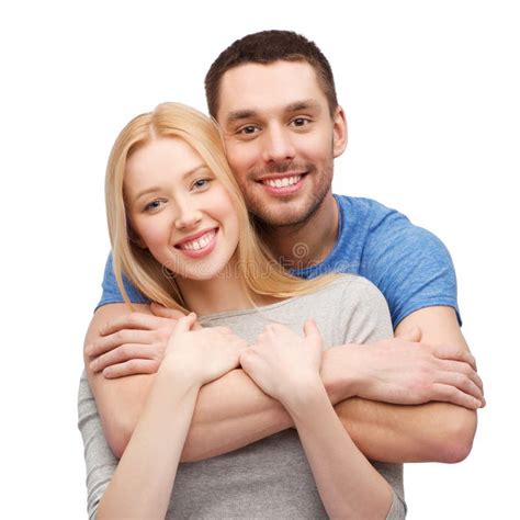 Smiling Couple Hugging Stock Image Image Of Looking 41965849