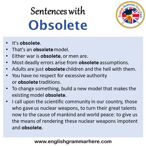 Sentences With Obsolete Obsolete In A Sentence In English Sentences