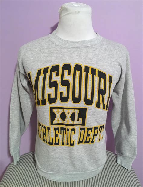 Vintage 80s University Of Missouri Tigers Athletic Dept 1980s Etsy Sweatshirts University