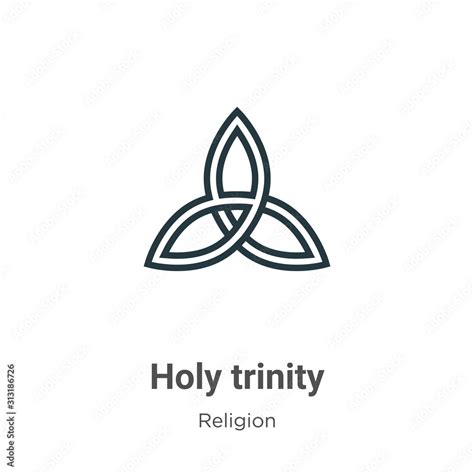 Vecteur Stock Holy Trinity Glyph Icon Vector On White Background Flat