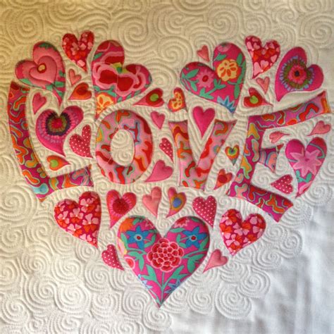 Love A Work In Progress Heart Quilt Quilts Applique Quilts