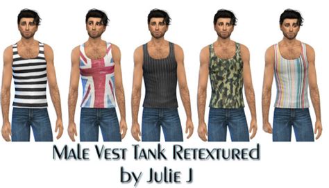 Male Tank Vest Retextured At Julietoon Julie J Sims 4 Updates