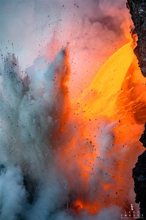 Rare Lava Fire Hose Explosively Flows Into The Ocean Hawaii Volcanoes