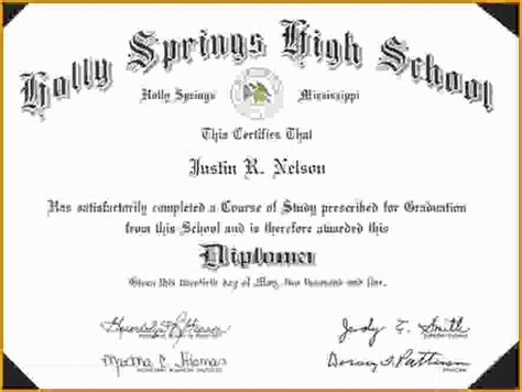 Free High School Diploma Templates Of Homeschool Diploma Template