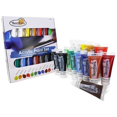 Thorntons Art Supply Assorted Color Acrylic 120 Milliliter 4 Ounce