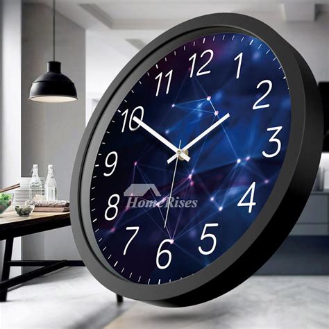 The dome ii clock by newgate clocks or the cubic ii alarm clock is perfect bedside or. Wall Clock Art Metal Round Hanging 12/14 Inch Modern ...