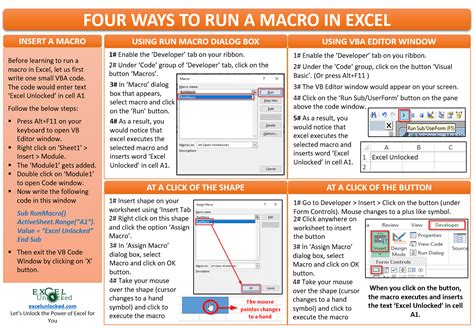 Four Ways To Run A Macro In Excel Excel Unlocked