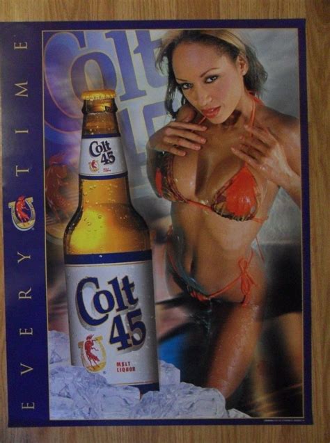 Sexy Girl Beer Poster Colt 45 Malt Liquor Everytime Bikini Ebay Beer Ads Beer Girl Beer