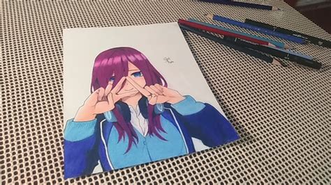 Speed Drawing Miku Nakano『quintessential Quintuplets』 Youtube