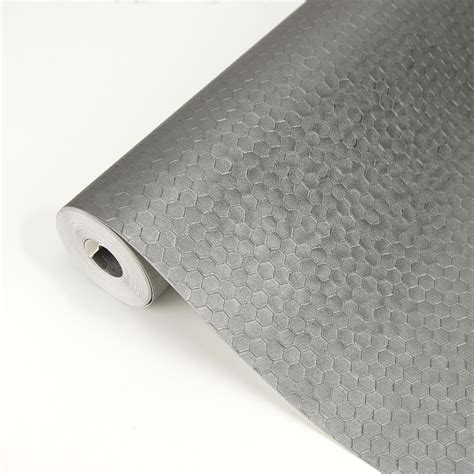 2927 42488 Carbon Pewter Honeycomb Geometric Wallpaper By Brewster