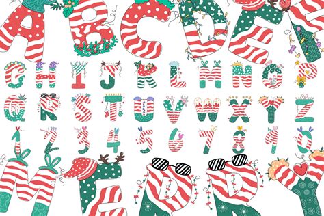 Christmas Alphabet Svg Clipart Graphic By Auauaek4 · Creative Fabrica