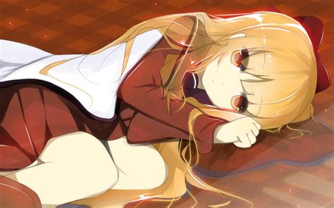 Wallpaper Anime Girl Face Down HD Widescreen High Definition Fullscreen