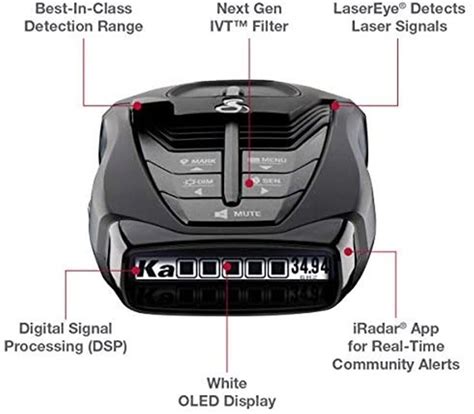 Cobra Rad 480i Laser Radar Detector Long Range Detection Bluetooth