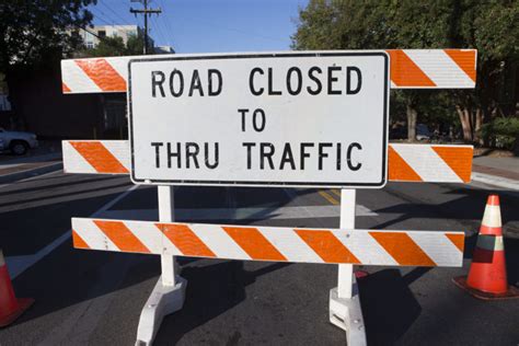 Road Closed To Thru Traffic Sign Village Of Union Grove