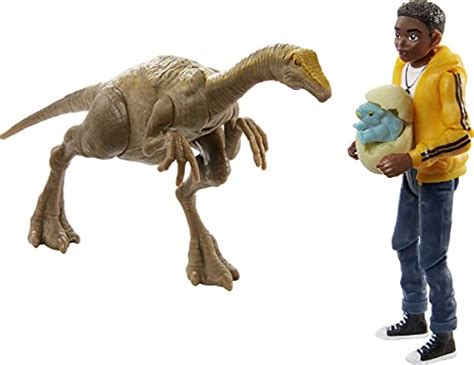 Jurassic World Human And Dino Pack Darius And Gallimimus Action Figures 2