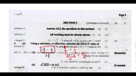Csec Cxc Maths Past Paper 2 Question 1a May 2013 Exam Solutions Act
