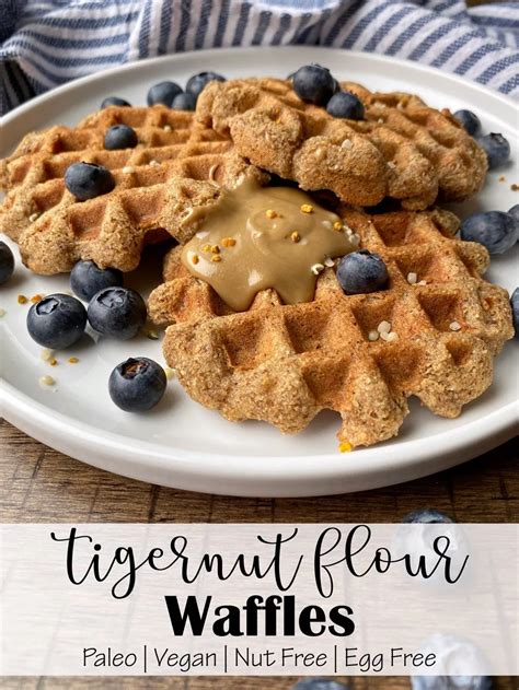 Vegan Tigernut Flour Waffles Paleo Nut Free Bake It Paleo Recipe