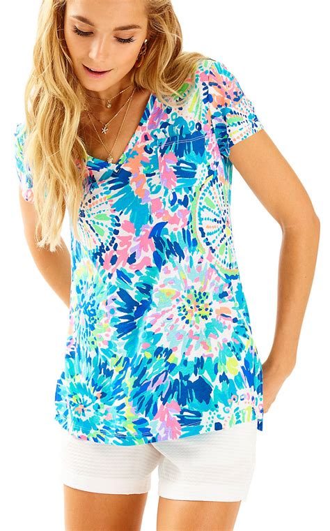 Lilly Pulitzer Meredith Short Sleeve Tee Lillypulitzer Cloth
