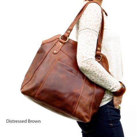 Large Brown Leather Handbag Tote Leather Shoulder Bag Etsy In 2020
