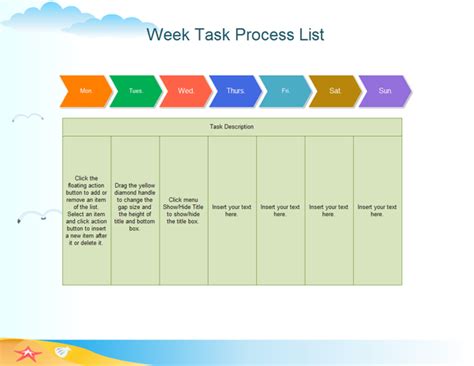 Example Of Week Task Process List
