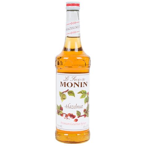Not all coffee syrups will give you the taste and texture you are looking for. Monin Hazelnut Syrup, 750 mL - WebstaurantStore
