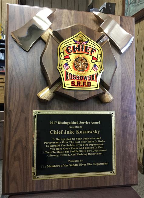 Custom Firefighter Plaques And Awards Fire Department Plaques