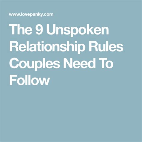 the 9 unspoken relationship rules couples need to follow relationship rules relationship rules