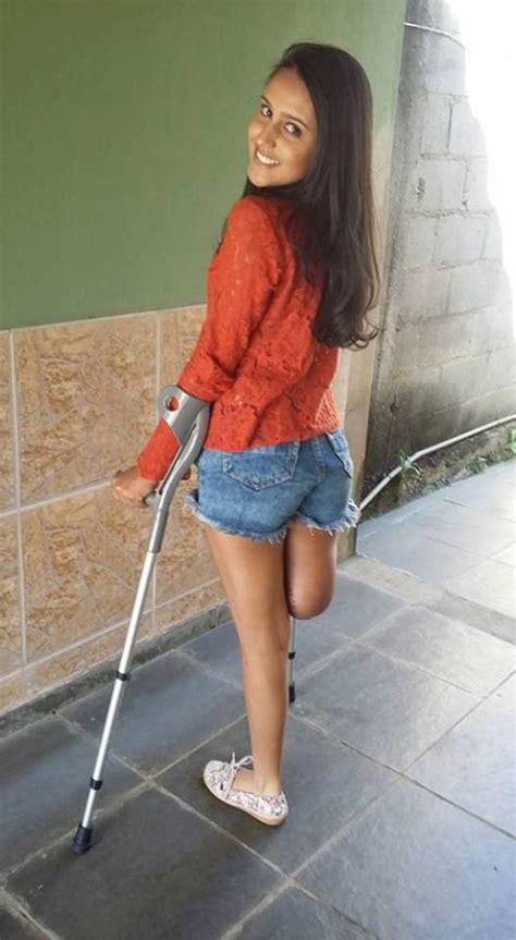 Beautiful Girls Amputee With Crutches Amputee Girls F73