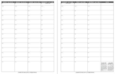 Lvl Weekly Planner 2 Pages Per Week Vertical 2 Pages Per Month With
