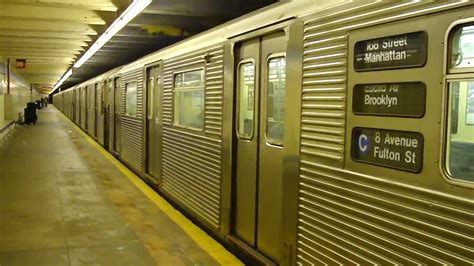 R46 a trains plus not in sercice r32 at dyckman street. IND Fulton St Line: R46 A Trains & R32 C Trains at Shepherd Ave - YouTube