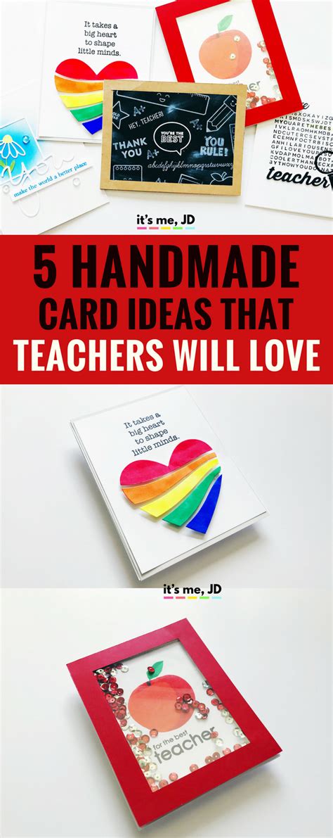 Thank you card for teacher handmade: 5 Handmade Card Ideas That Teachers Will Love | Diy cards ...