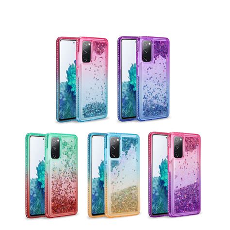Samsung Galaxy S20 Fe 5g Phone Case Slim Kickstand Liquid Glitter Dual