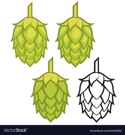 Hops Visual Graphic Icon Or Logo For Beer Vector Image